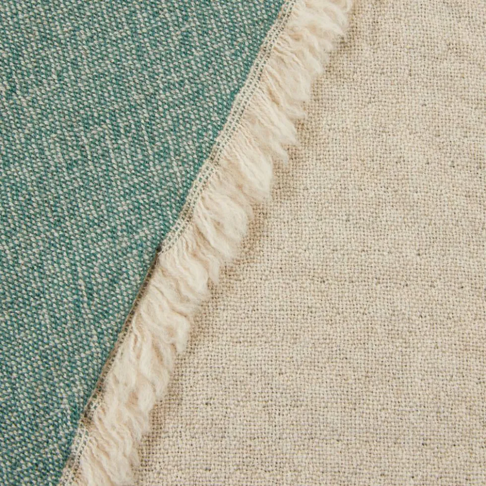 Plaid lana merino lavabile in lavatrice verde acqua 130x180 Lanerossi