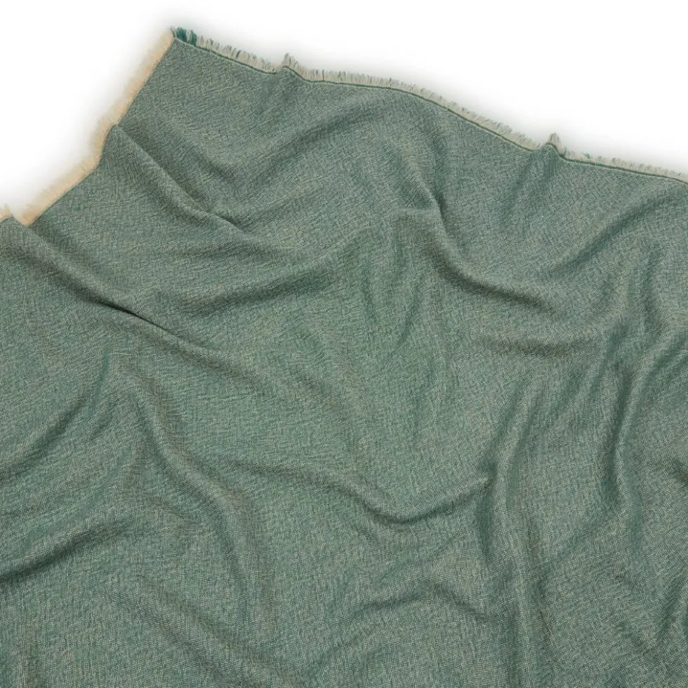 Plaid lana merino lavabile in lavatrice verde acqua 130x180 Lanerossi