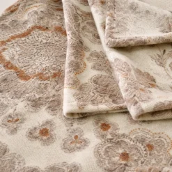 Plaid Lanerossi Ducale 130x180 Lana Merino Beige Floreale