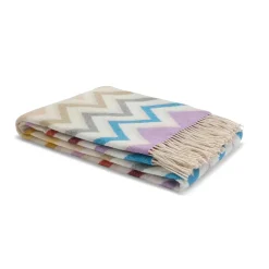 Plaid Missoni Home con frange 130x190 cm WATAMU 100 chevron