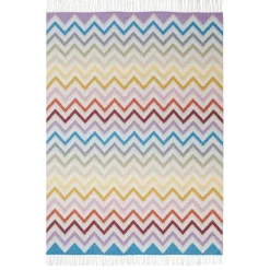 Plaid Missoni Home con frange 130x190 cm WATAMU 100 chevron