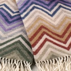 Plaid Missoni Home con frange 130x190 cm BILL 160 zig-zag