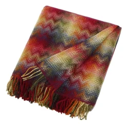 Plaid Missoni Home 130x190cm MONTGOMERY 156 misto lana multicolore