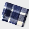 Plaid singolo coperta invernale Lana Vergine Mohair blu