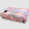 Plaid singolo coperta invernale Lana Vergine Mohair rosa