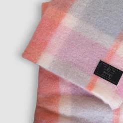 Plaid singolo coperta invernale Lana Vergine Mohair rosa