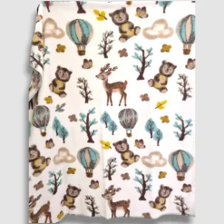 Plaid termico in lana compatta 150x170 cm Mongolfiere panna