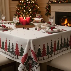 RANDI Tovaglia rettangolare Natalizia antimacchia Tartan Tree