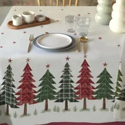 RANDI Tovaglia rettangolare Natalizia antimacchia Tartan Tree