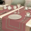 Runner centrotavola in cotone 50x150 cm Borbonese Lounge Blush