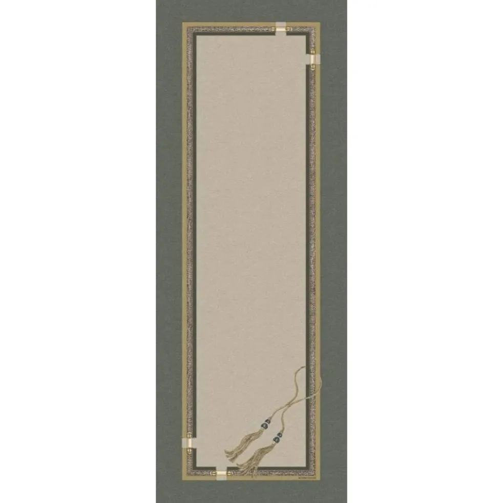 Runner 100% cotone centrotavola 50x150 cm Borbonese Ascot verde