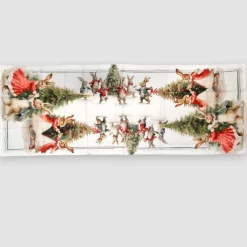 Runner da cucina in cotone 55x150 centro tavola Natalizio Party