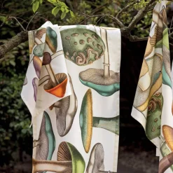 Runner da cucina in cotone 55x150 centro tavola funghi Prataioli