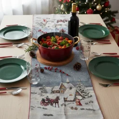 Runner da cucina Natalizio 47x140 Gobelin Notte tovaglia vis a vis