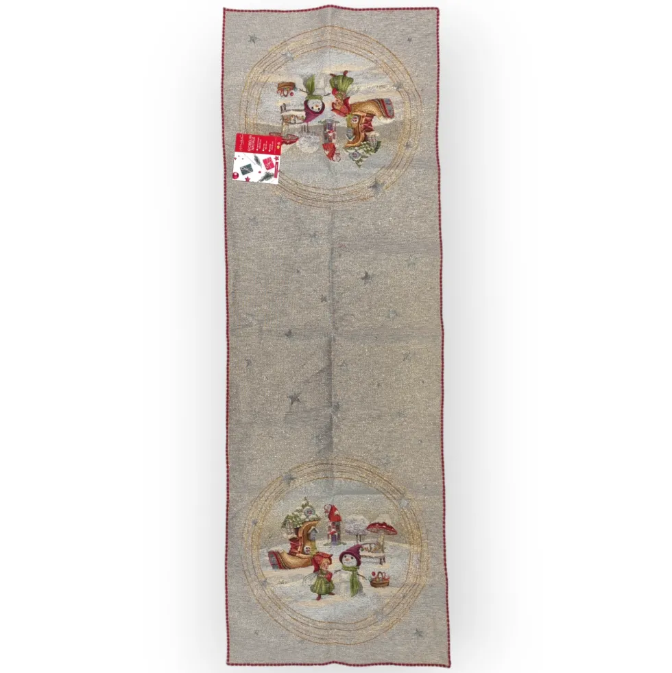 Runner da cucina Natalizio 47x140 Gobelin Fatato tovaglia vis a vis