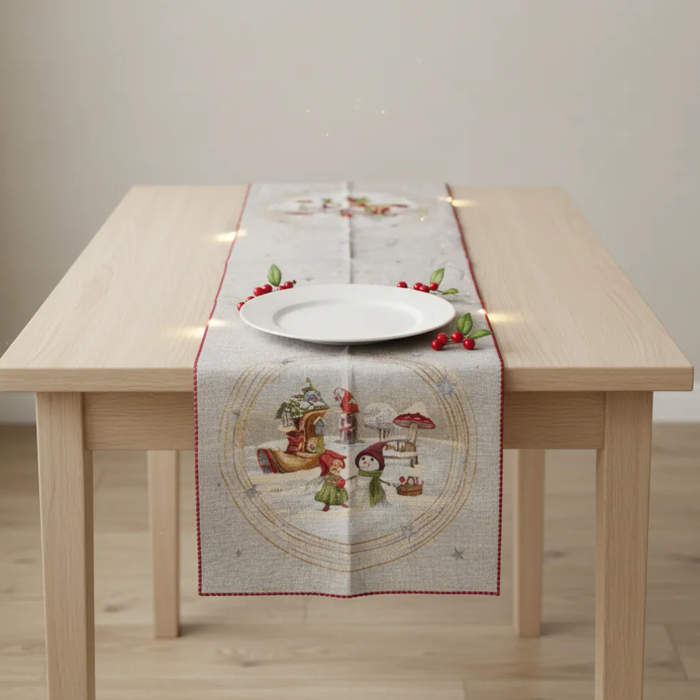 Runner da cucina Natalizio 47x140 Gobelin Fatato tovaglia vis a vis