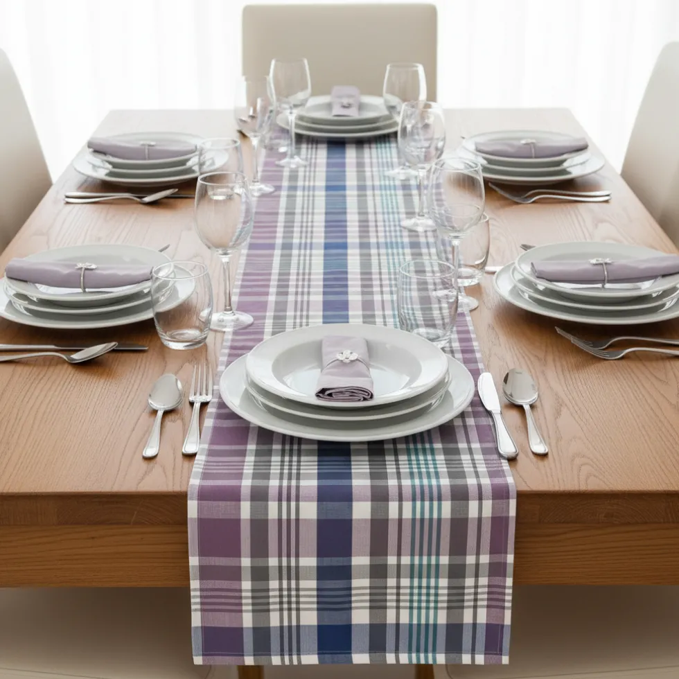 Runner da cucina 45x140 centro tavola EVAN tartan scozzese