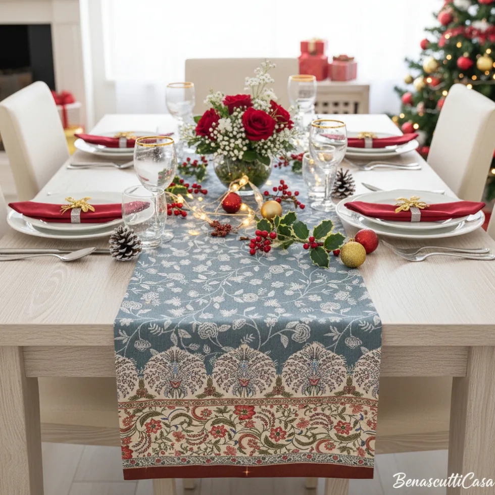 Runner da tavolo tovaglia vis a vis BASSETTI Granfoulard Barisano C1