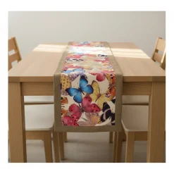 Runner in cotone 50x150 cm Borbonese Butterfly marrone