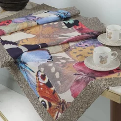 Runner in cotone 50x150 cm Borbonese Butterfly marrone