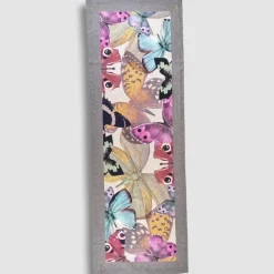 Runner in cotone 50x150 cm Borbonese Butterfly grigio