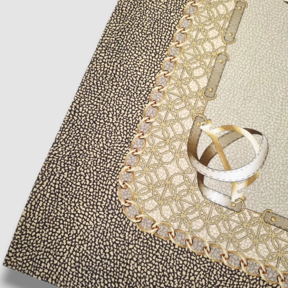 Runner in cotone 50x150 cm Borbonese Foulard marrone