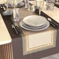 Runner in cotone 50x150 cm Borbonese POSH piombo