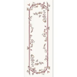 Runner in puro cotone 50x150 TESSITURA RANDI Almond floreale