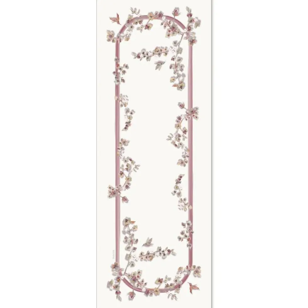 Runner in puro cotone 50x150 TESSITURA RANDI Almond floreale