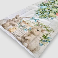 Runner Pasqua in puro cotone Piazza Pitti Bunnies Coniglietti