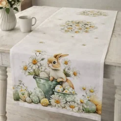Runner Pasquale centrotavola rettangolare 100% cotone 45x140 Rabbit