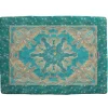 Scaldotto Plaid divano Caleffi imbottito Serenissima turchese