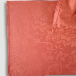 Servizio da tavola 180x270 cm in fiandra con 12 tovaglioli rosa