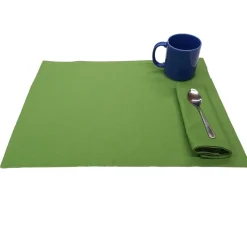 Set americana tovaglietta colazione e tovagliolo Parrot verde