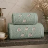 Set Asciugamani Api Salvia 50x100 e 40x55 cm | Spugna 100% Cotone