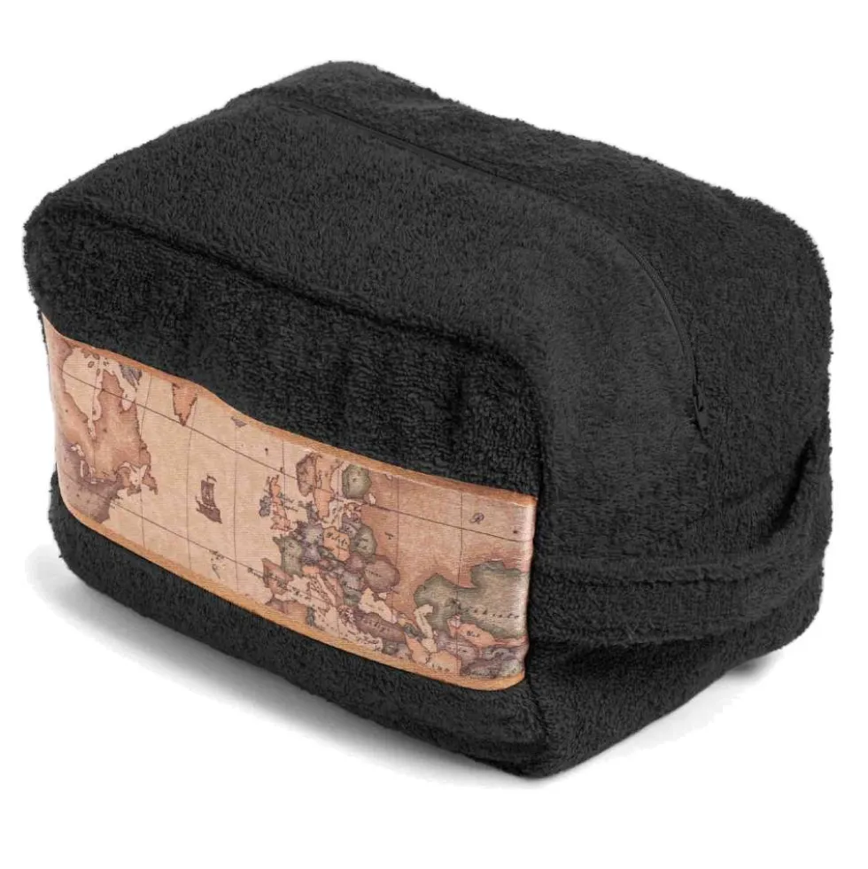 Set Asciugamani 1+1 e Beauty Case Geo Classic Alviero Martini nero