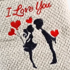 Set asciugamani in spugna Kiss perla San Valentino Idea Regalo