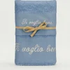 Set Asciugamani Ti Voglio Bene avio ricamati | Regalo Amore e Affetto