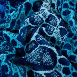 Set 1+1 asciugamano e ospite Carrara Ocean animalier bluette