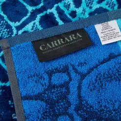 Set 1+1 asciugamano e ospite Carrara Ocean animalier bluette