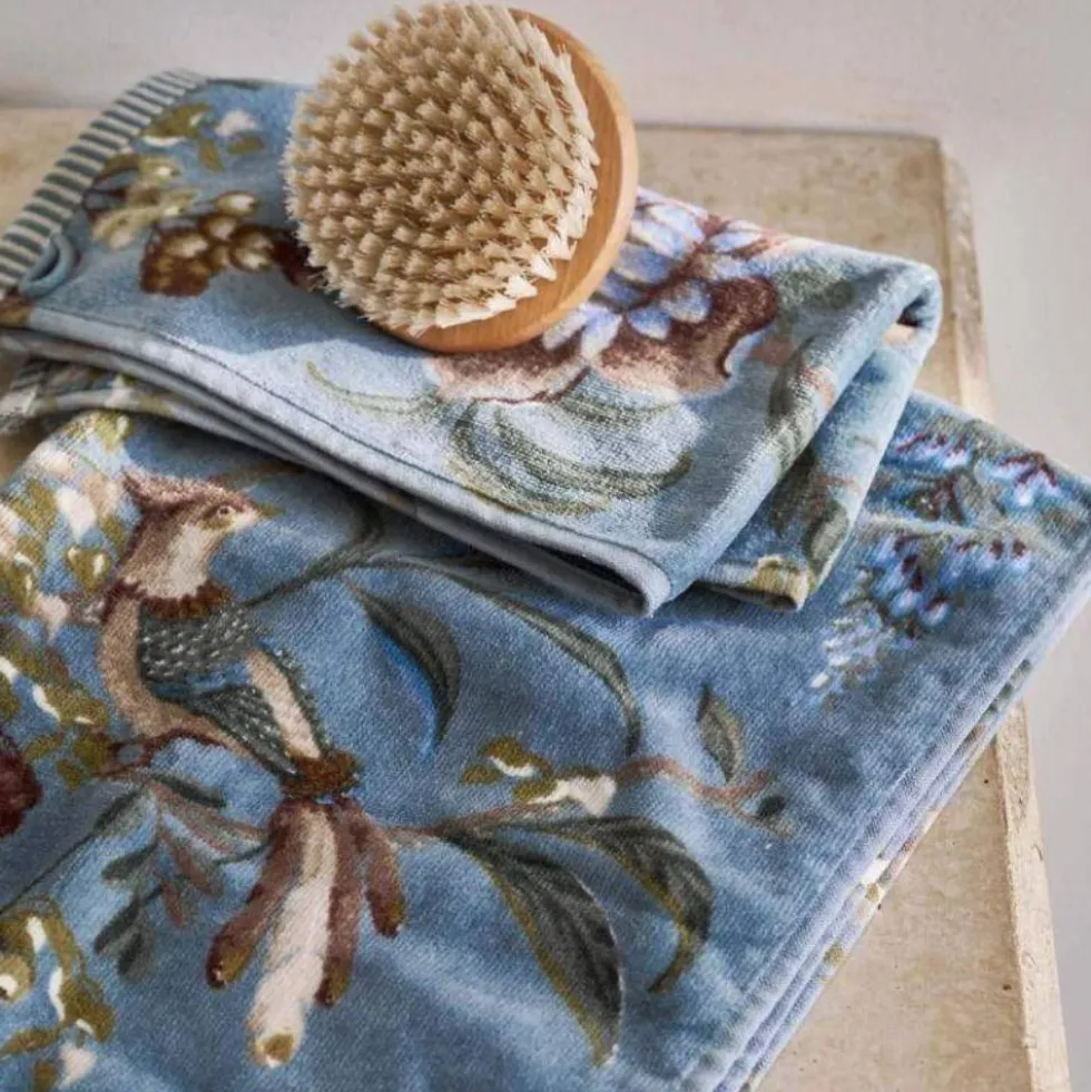 Set 1+1 asciugamano e ospite PIP STUDIO Secret Garden Blu