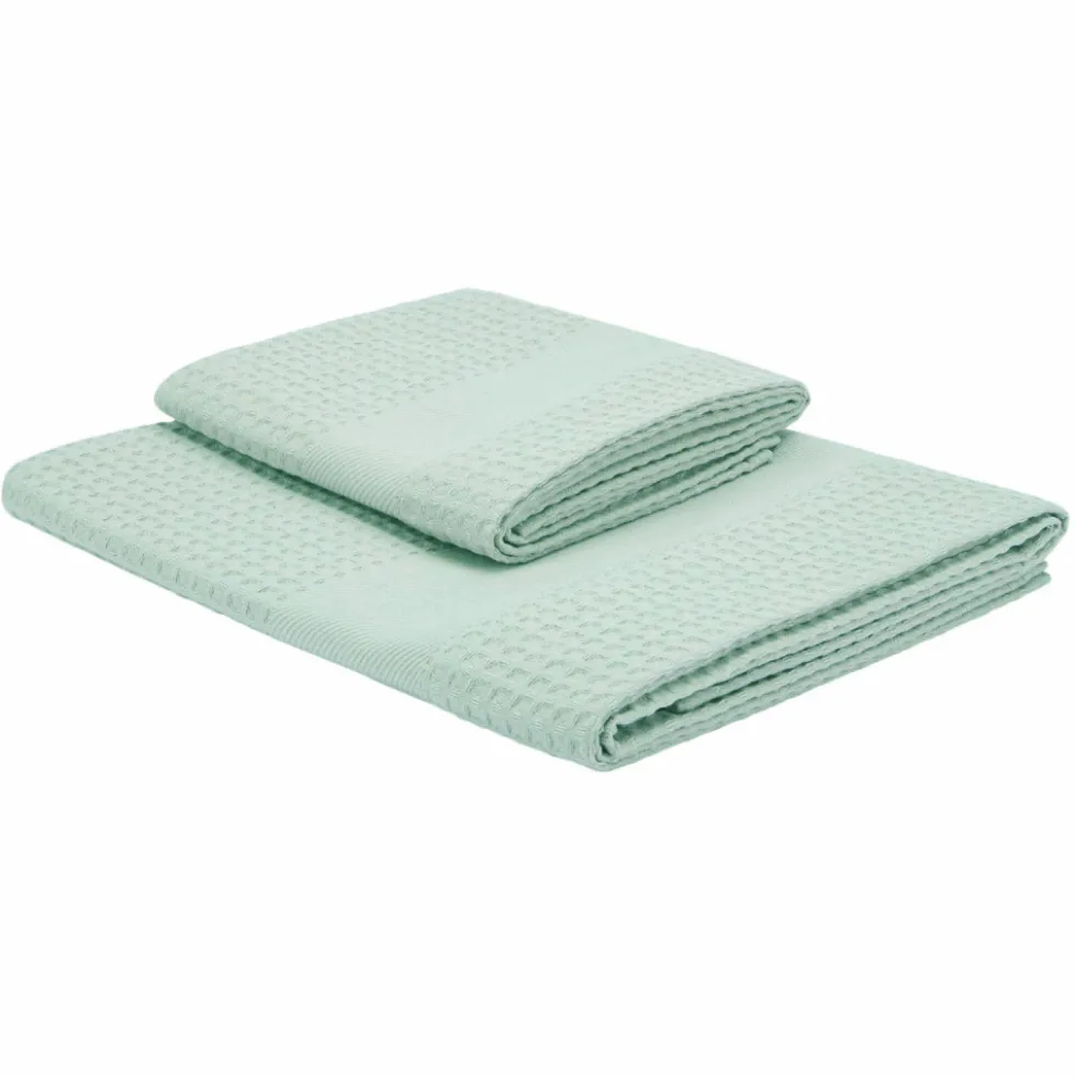 Set asciugamano+ospite in cotone nido d'ape BELLORA