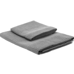 Set asciugamano+ospite in cotone nido d'ape BELLORA Asfalto