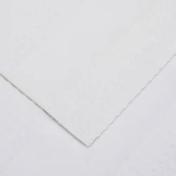 Set asciugamano+ospite in nido d'ape BELLORA Bianco Classico