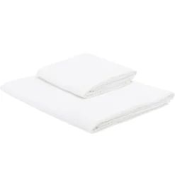 Set asciugamano+ospite in nido d'ape BELLORA Bianco Classico