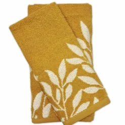 Set 1+1 asciugamano viso e ospite in spugna 400 gr ELAINE giallo ocra