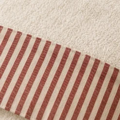 Set Asciugamano viso+ospite Shabby panna a Righe rosa Delicato