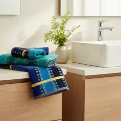 Set Carrara Ibiza blu: Asciugamani in Spugna 100% Cotone