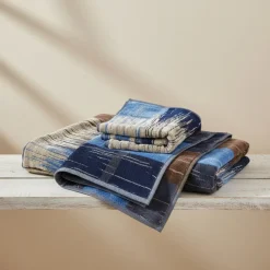 Set 1+1 CARRARA viso + ospite Mhambi melange blu e marrone