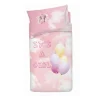 Set copripiumino bambina per lettino con sponde BASSETTI BALLOON rosa